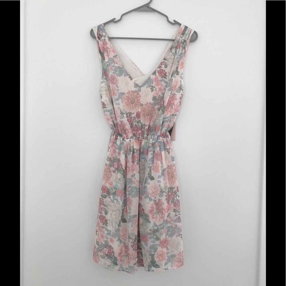 Floral dress with back detail